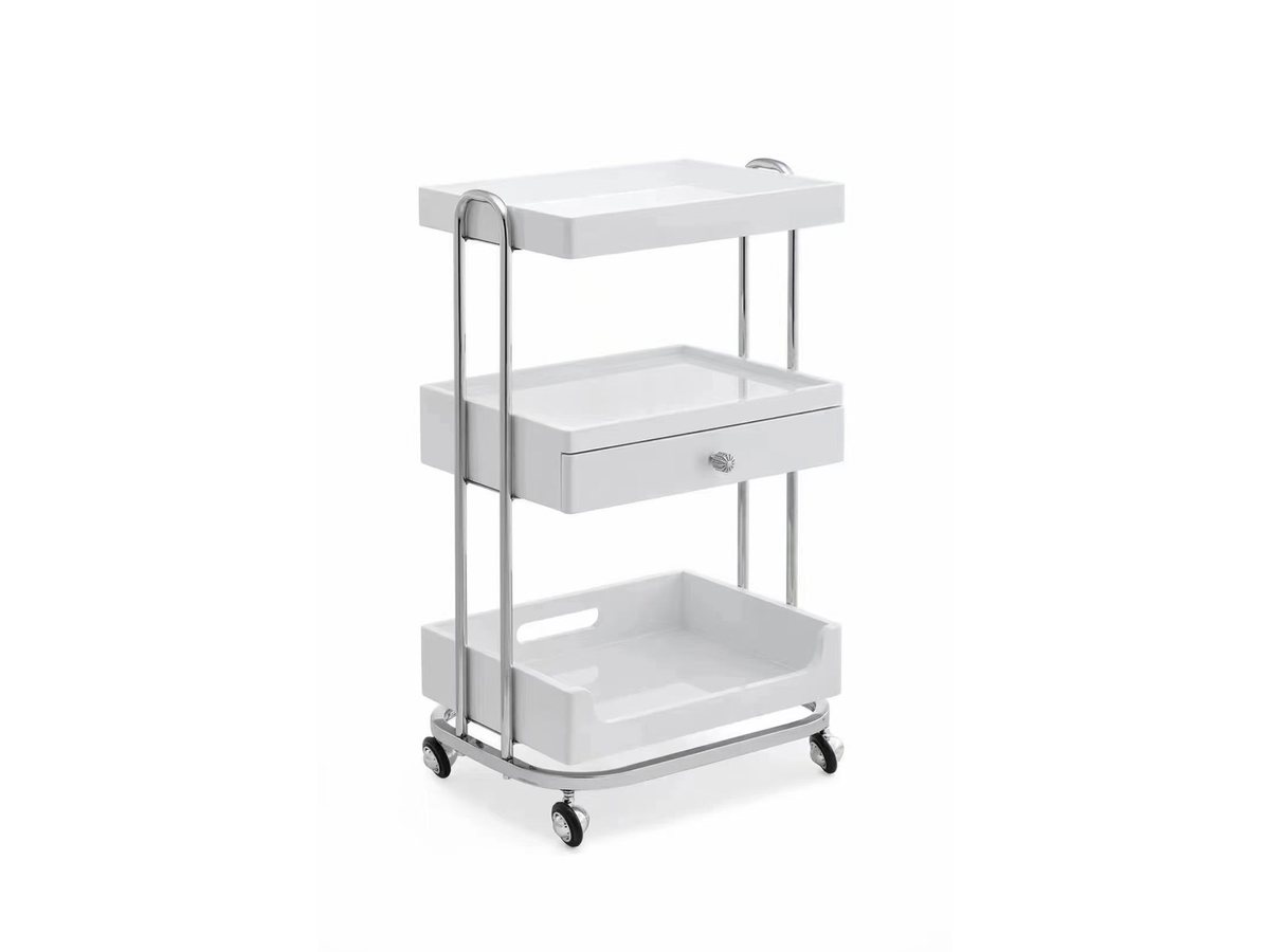 Salon Trolley 107, 3 Tier with Drawer